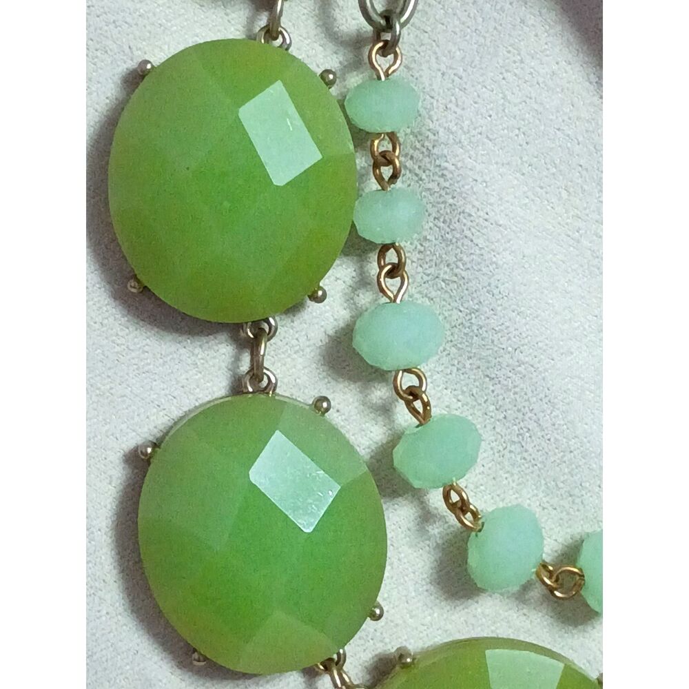Vintage Premier Designs Green Faceted Necklace with Detachable Matching Bracelet - Picture 5 of 9
